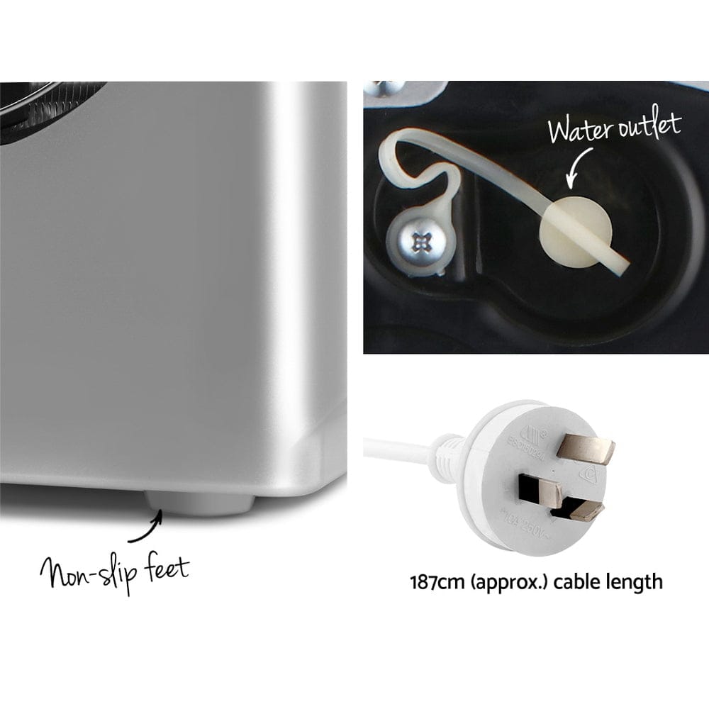 Devanti Portable Ice Cube Maker - Silver - SportZone.co.nz