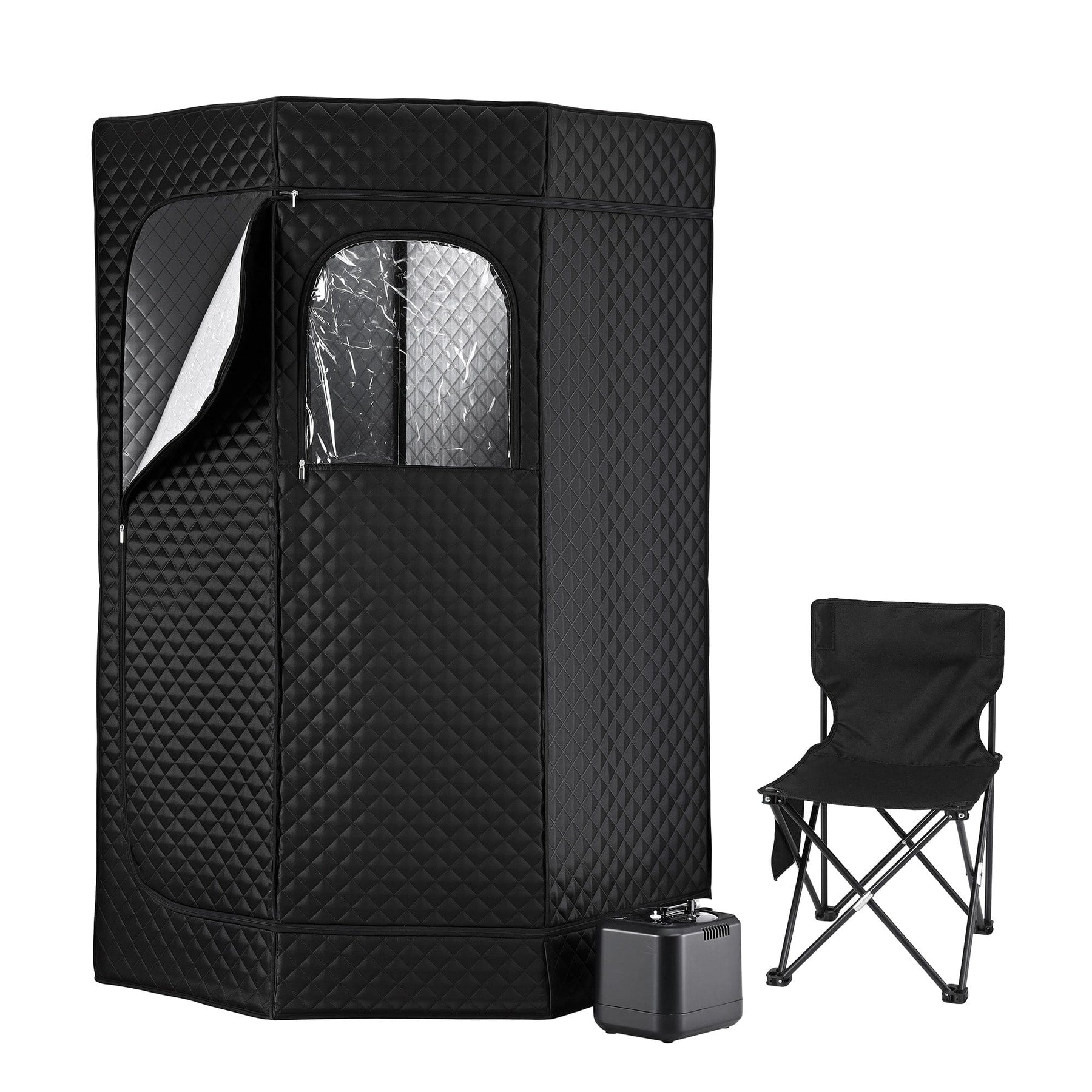 Devanti Portable Steam Sauna Tent 1000W 3L Steamer Pot Full Body Home SPA Timer - SportZone.co.nz