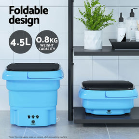 Devanti Portable Washing Machine 4.5L Blue - SportZone.co.nz