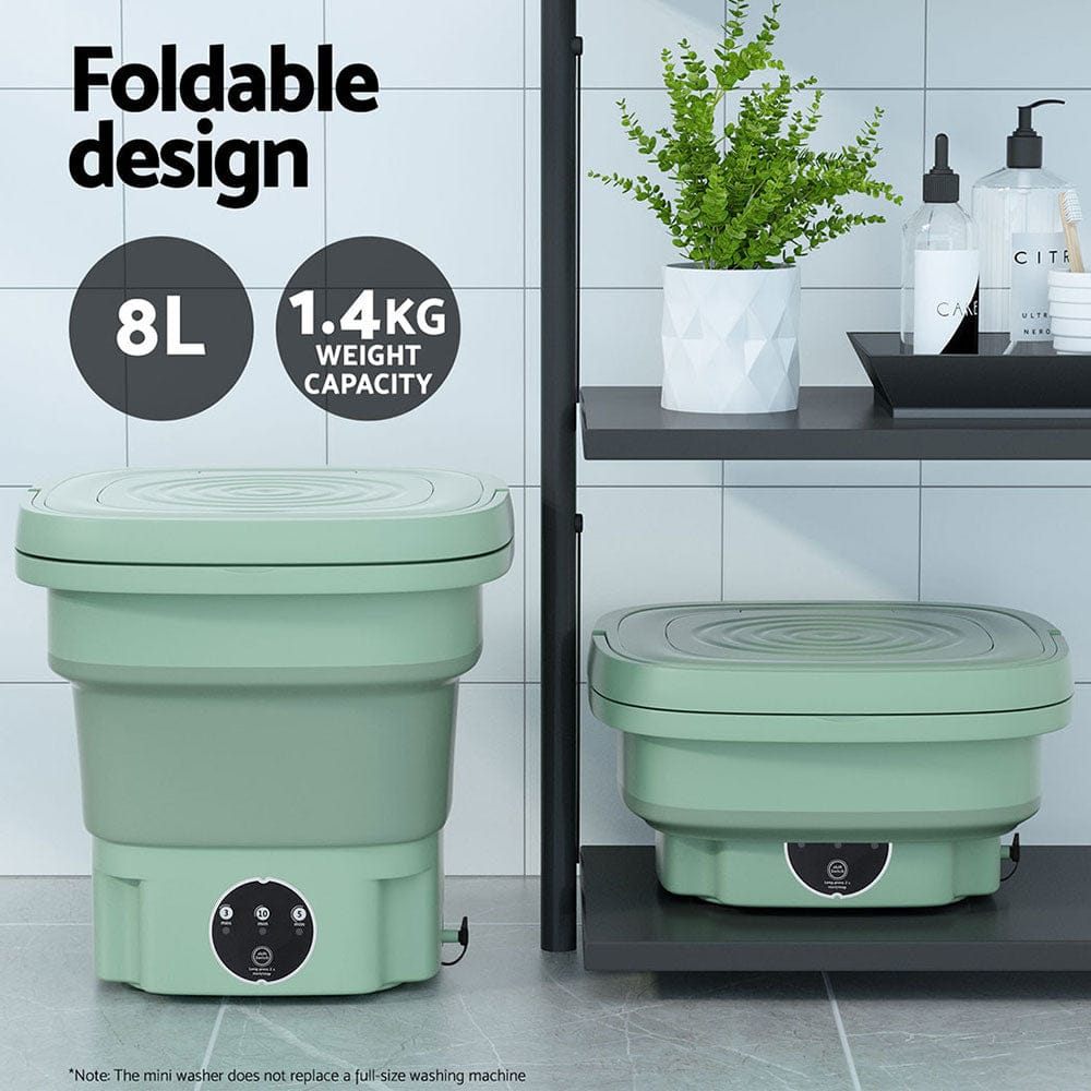 Devanti Portable Washing Machine 8L Green - SportZone.co.nz