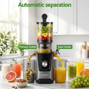 DEVANTI Slow Juicer Cold Press 200W for Fruit Vegetable Juice - SportZone.co.nz