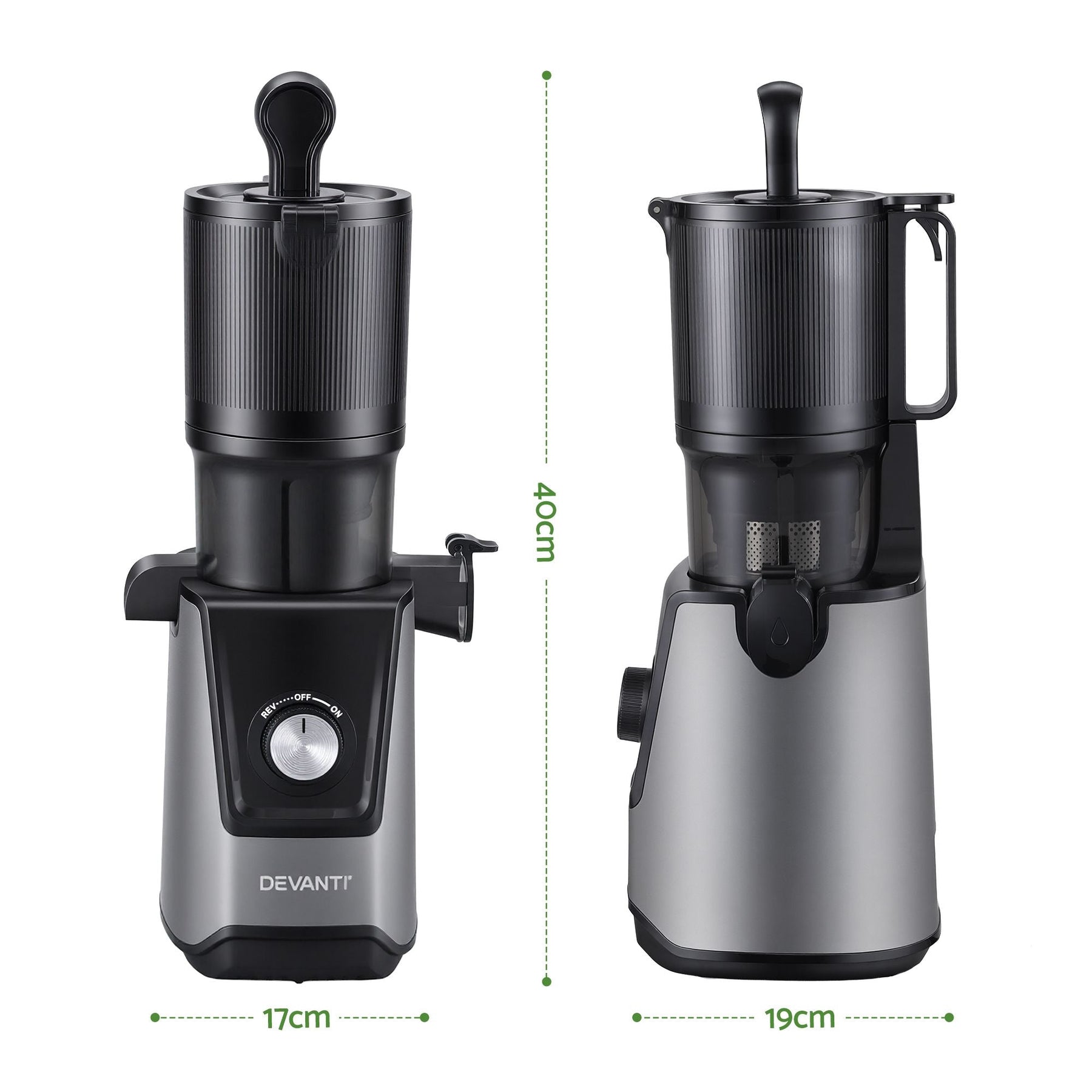 DEVANTI Slow Juicer Cold Press 200W for Fruit Vegetable Juice - SportZone.co.nz