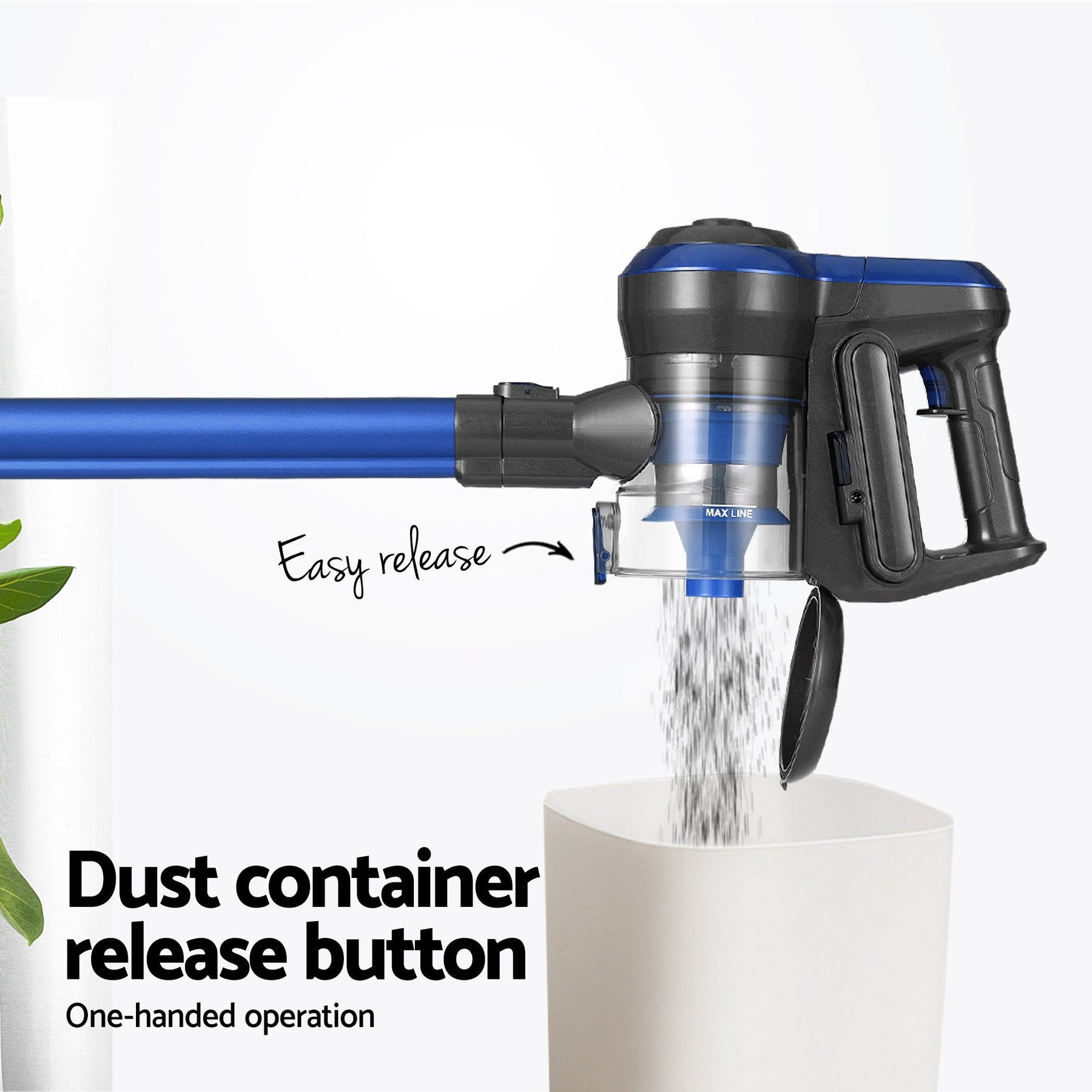 Devanti Stick Vacuum Cleaner Brushless Cordless 250W Blue - SportZone.co.nz