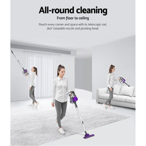 Devanti Stick Vacuum Cleaner Handheld Corded 450W Purple - SportZone.co.nz