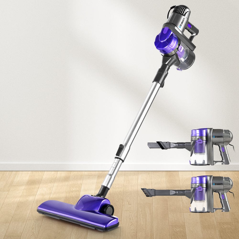Devanti Stick Vacuum Cleaner Handheld Corded 450W Purple - SportZone.co.nz
