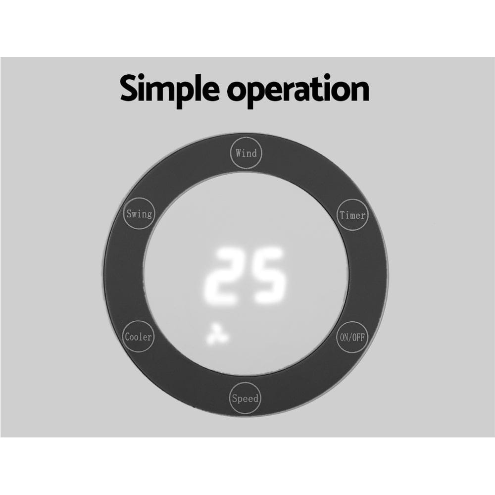 Devanti Tower Evaporative Air Cooler Conditioner Portable Cool Fan Humidifier 6L - SportZone.co.nz