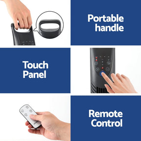 Devanti Tower Fan Oscillating 3 Speeds with Remote 91cm - SportZone.co.nz