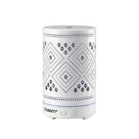 Devanti Ultrasonic Aroma Diffuser Aromatherapy 100ml LED Lights Iron Humidifier Forest - SportZone.co.nz
