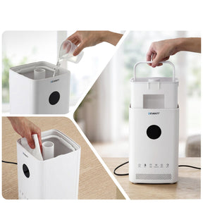 Devanti Ultrasonic Humidifier Air Purifier Top Fill Auto Humidity 3.5L White - SportZone.co.nz