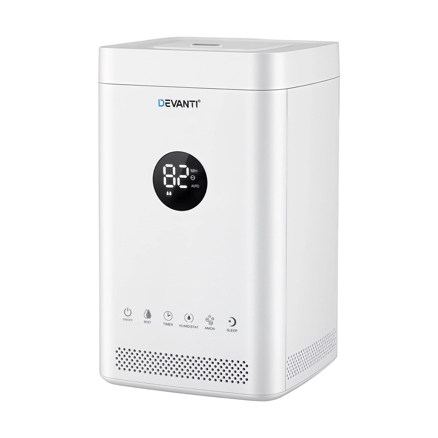 Devanti Ultrasonic Humidifier Air Purifier Top Fill Auto Humidity 3.5L White - SportZone.co.nz