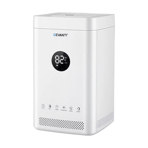 Devanti Ultrasonic Humidifier Air Purifier Top Fill Auto Humidity 3.5L White - SportZone.co.nz