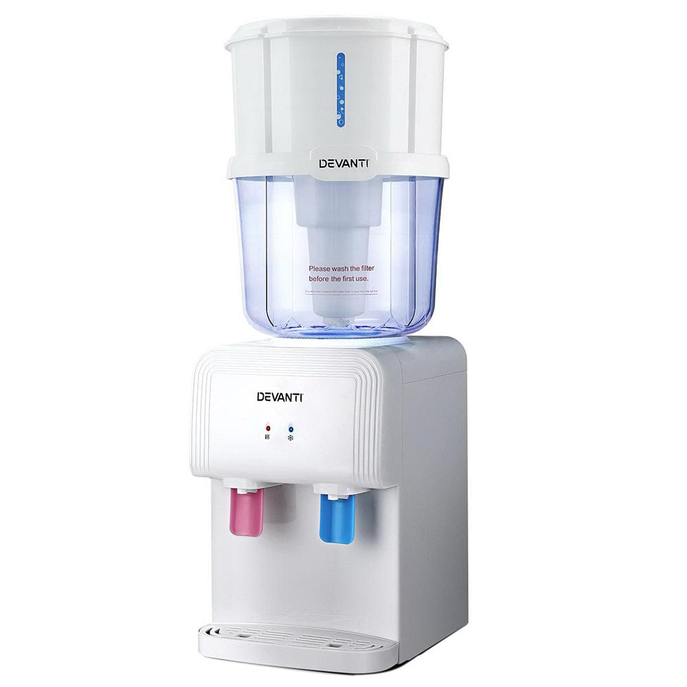 Devanti Water Cooler Dispenser Bench Top White - SportZone.co.nz
