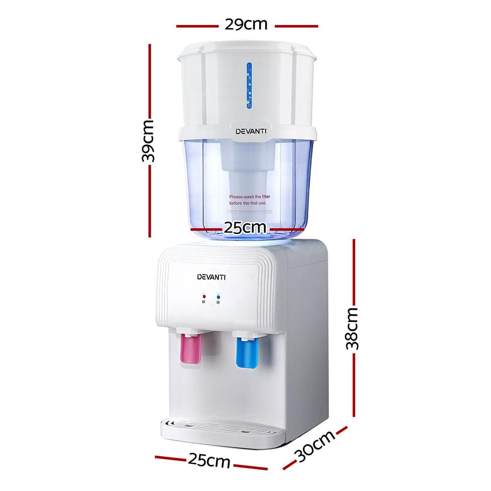 Devanti Water Cooler Dispenser Bench Top White - SportZone.co.nz