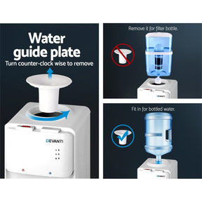 Devanti Water Cooler Dispenser Stand 22L Bottle White - SportZone.co.nz