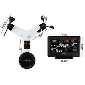 Devanti Weather Station Indoor Outdoor Wireless WiFi Professional Solar Sensor - SportZone.co.nz