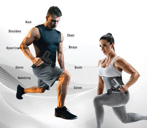 Electric fascia gun with hot and cold therapy, designed for fitness, exercise, and muscle relaxation. - SportZone.co.nz