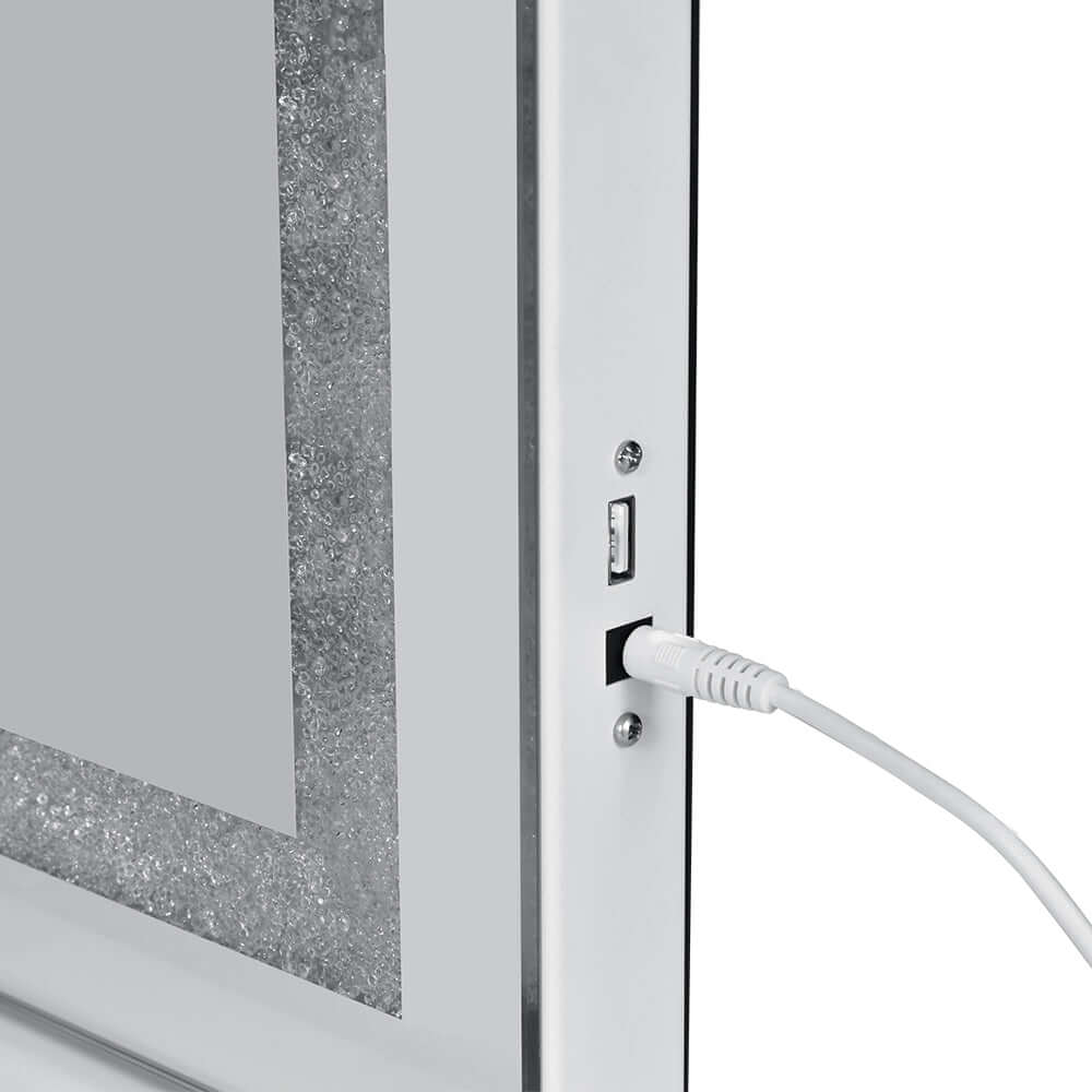 Embellir Bluetooth Makeup Mirror 58x46cm Hollywood Vanity with LED Light Crystal - SportZone.co.nz