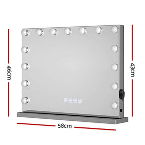 Embellir Bluetooth Makeup Mirror 58x46cm Hollywood Vanity with LED Light Wall - SportZone.co.nz