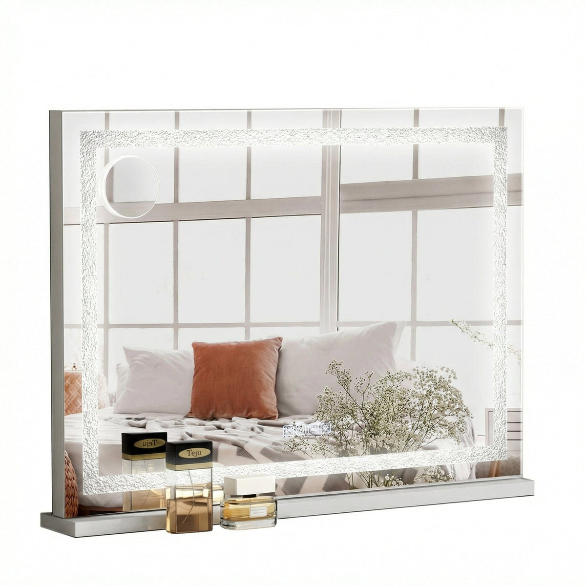 Embellir Bluetooth Makeup Mirror 80x58cm Hollywood Vanity with LED Light Crystal - SportZone.co.nz