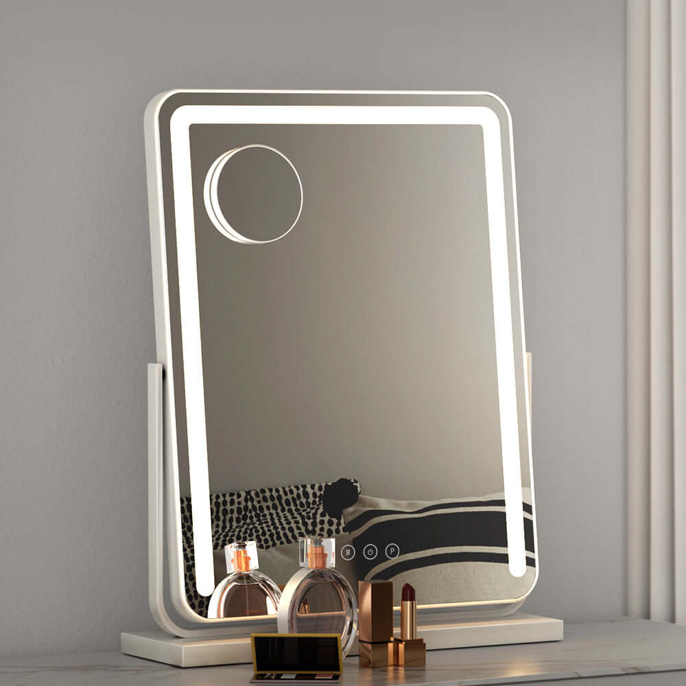 Embellir Makeup Mirror 40x50cm Hollywood Vanity with LED Light Strip Rotation - SportZone.co.nz