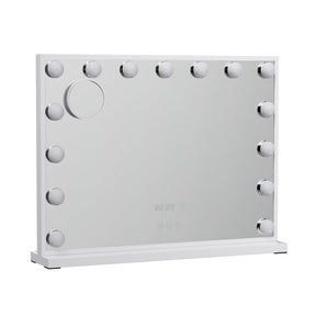 Embellir Makeup Mirror 58x45cm Hollywood Vanity with LED Light Tabletop White - SportZone.co.nz