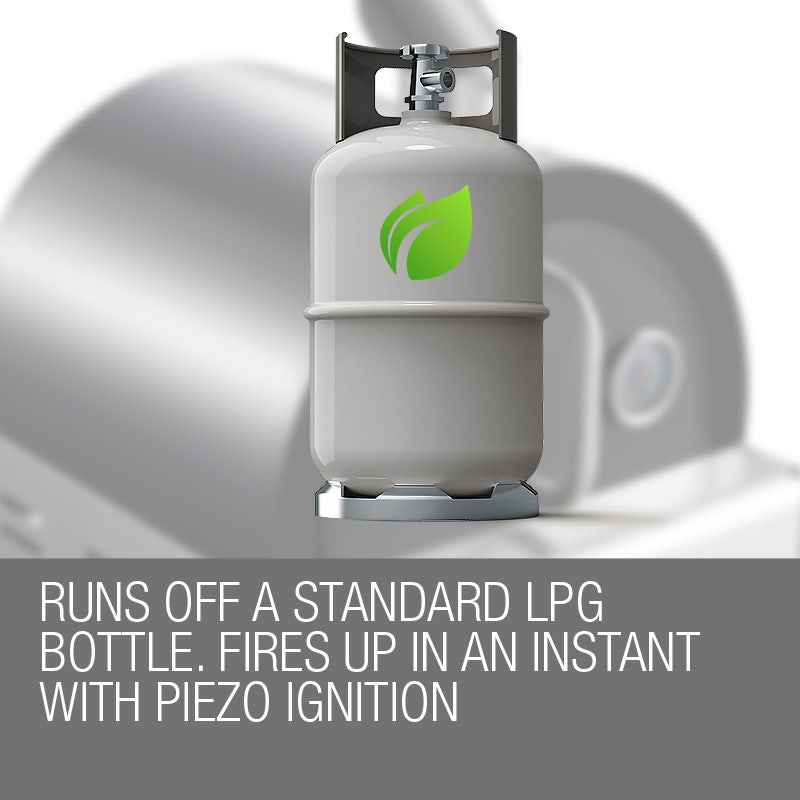 EuroGrille Portable Pizza Oven BBQ Camping LPG Gas Benchtop Stainless Steel - SportZone.co.nz