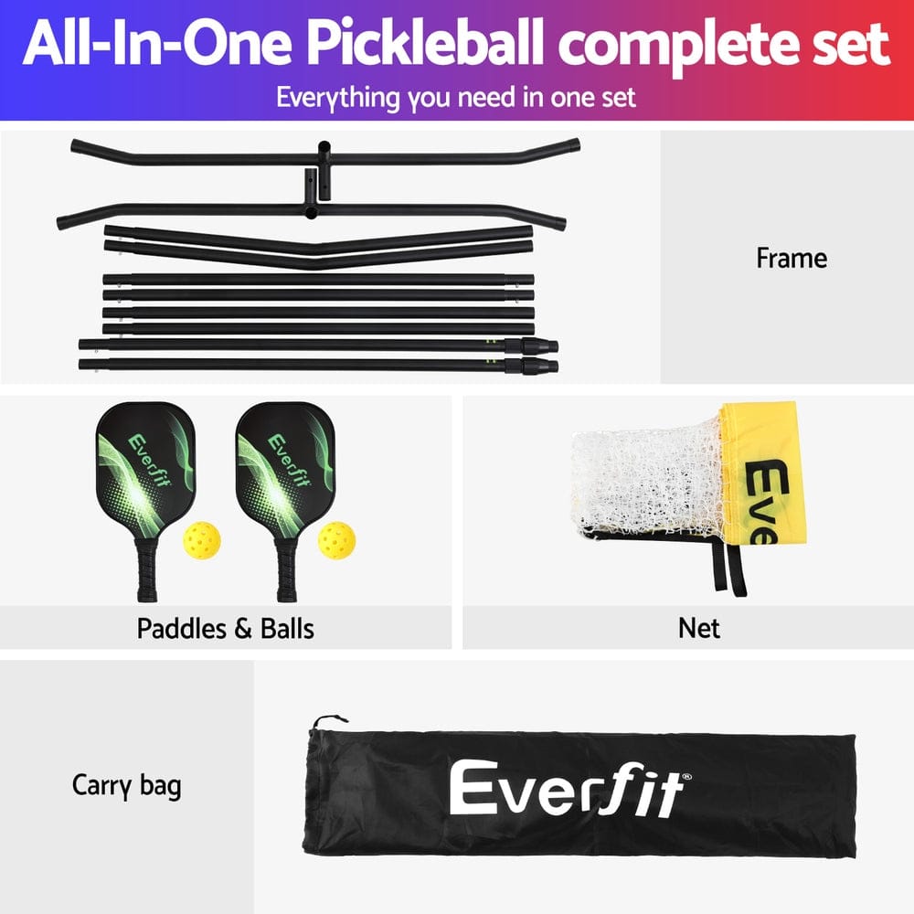 Everfit 10ft Portable Pickle Ball Net Adjustable Multi - Sport for Badminton Tennis Pickleball Volleyball - SportZone.co.nz