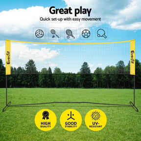 Everfit 10ft Portable Pickle Ball Net Adjustable Multi - Sport for Badminton Tennis Pickleball Volleyball - SportZone.co.nz