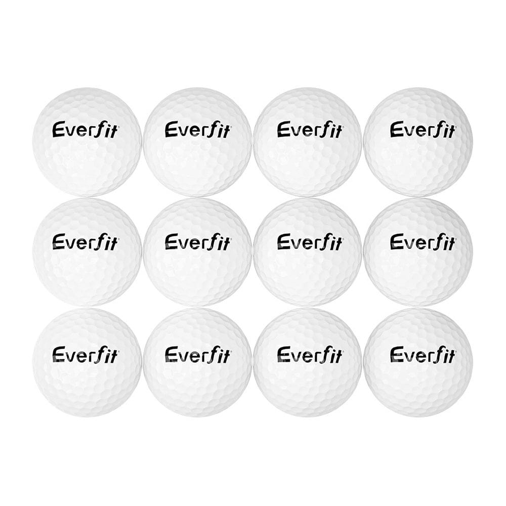 Everfit 12Pcs Golf Ball Set Reusable Distance Golf Balls Practice Training - SportZone.co.nz