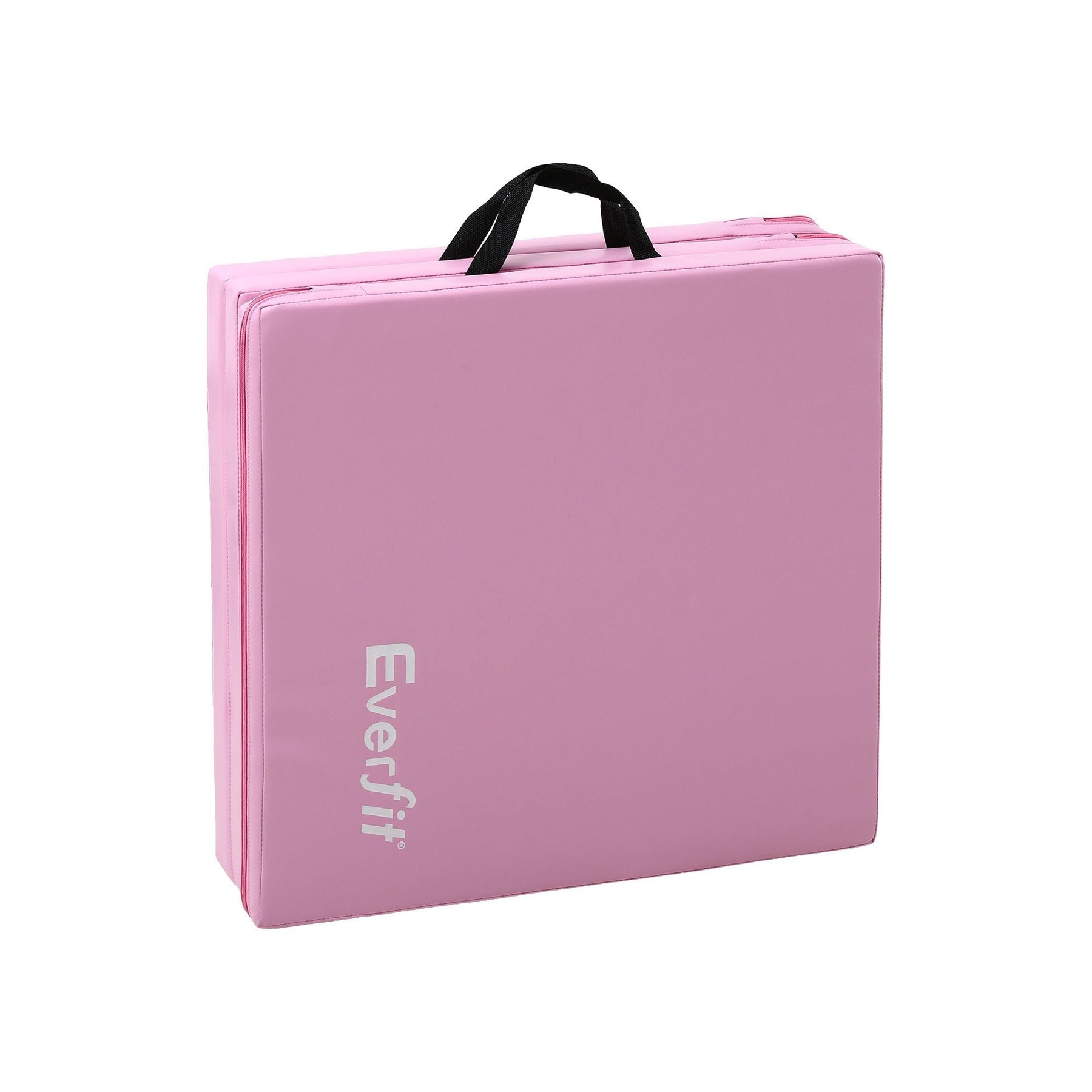 Everfit 180x60cm Gymnastics Mats Folding Exercise Floor Mat Portable 3 Fold Tumbling Mat Pink - SportZone.co.nz