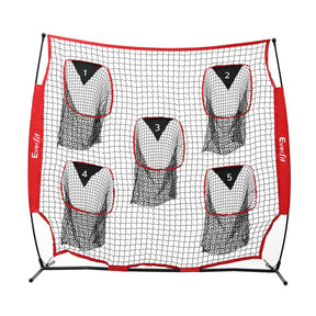 Everfit 1.8m Football Training Net 5 Target Portable Soccer Goal Nets Rebounder - SportZone.co.nz