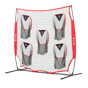 Everfit 1.8m Football Training Net 5 Target Portable Soccer Goal Nets Rebounder - SportZone.co.nz