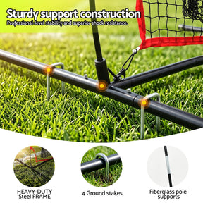 Everfit 1.8m Football Training Net 5 Target Portable Soccer Goal Nets Rebounder - SportZone.co.nz