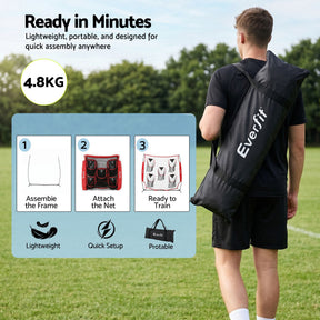 Everfit 1.8m Football Training Net 5 Target Portable Soccer Goal Nets Rebounder - SportZone.co.nz