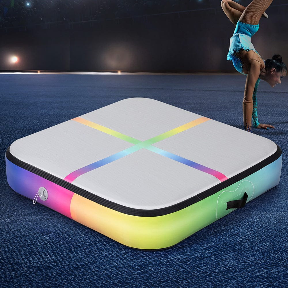 Everfit 1m Air Track Mat Inflatable Gymnastics Tumbling Mat Colourful - SportZone.co.nz