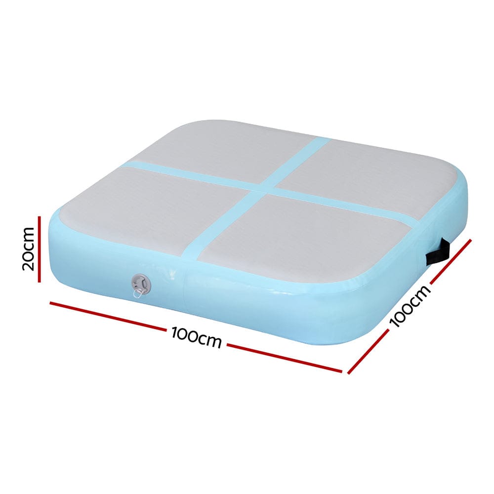 Everfit 1m Air Track Mat Inflatable Gymnastics Tumbling Mat Green - SportZone.co.nz