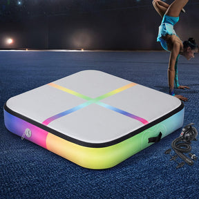 Everfit 1m Air Track Mat Inflatable Gymnastics Tumbling Mat W/ Pump Colourful - SportZone.co.nz