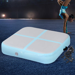 Everfit 1m Air Track Mat Inflatable Gymnastics Tumbling Mat W/ Pump Mint Green - SportZone.co.nz