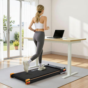 Everfit 2-in-1 Walking Pad Treadmill with Massage Function 380mm Black - SportZone.co.nz