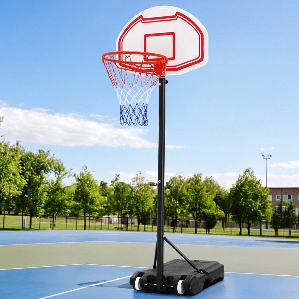 Everfit 2.1M Basketball Hoop Stand System Adjustable Portable Pro Kids White - SportZone.co.nz