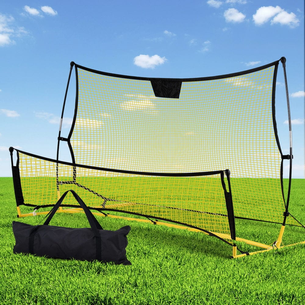 Everfit 2.1m Football Soccer Net Portable Goal Net Rebounder Sports Training Yellow - SportZone.co.nz