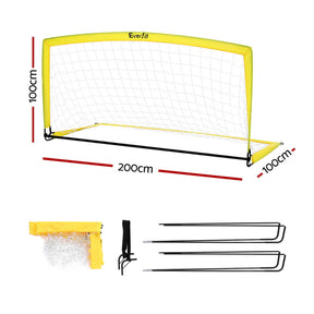 Everfit 2m Football Soccer Net Portable Goal Net Rebounder Sports Training - SportZone.co.nz