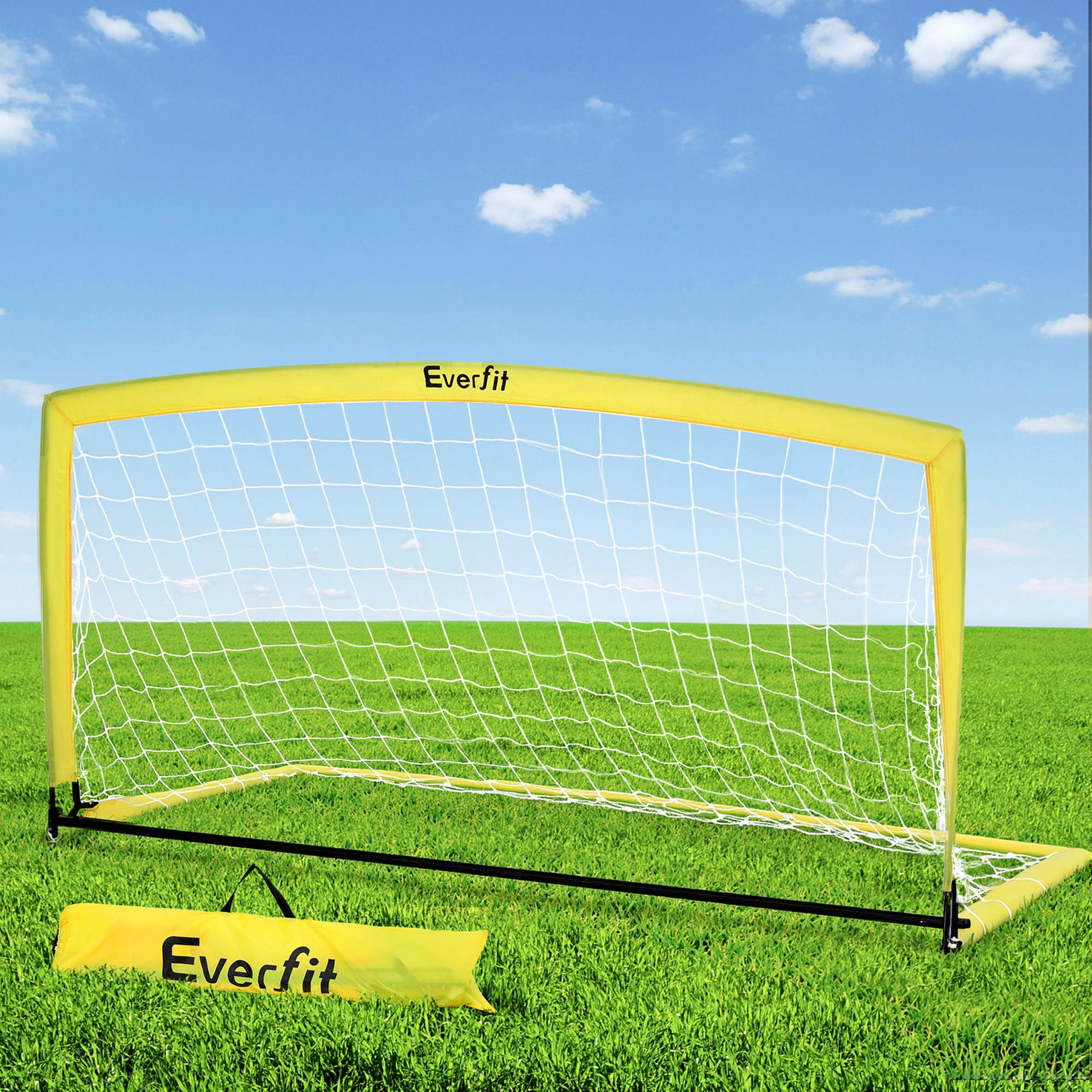 Everfit 2m Football Soccer Net Portable Goal Net Rebounder Sports Training - SportZone.co.nz