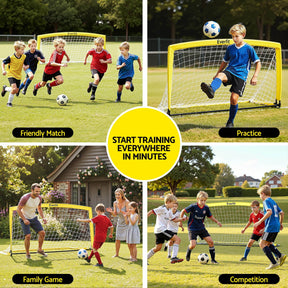 Everfit 2m Football Soccer Net Portable Goal Net Rebounder Sports Training - SportZone.co.nz