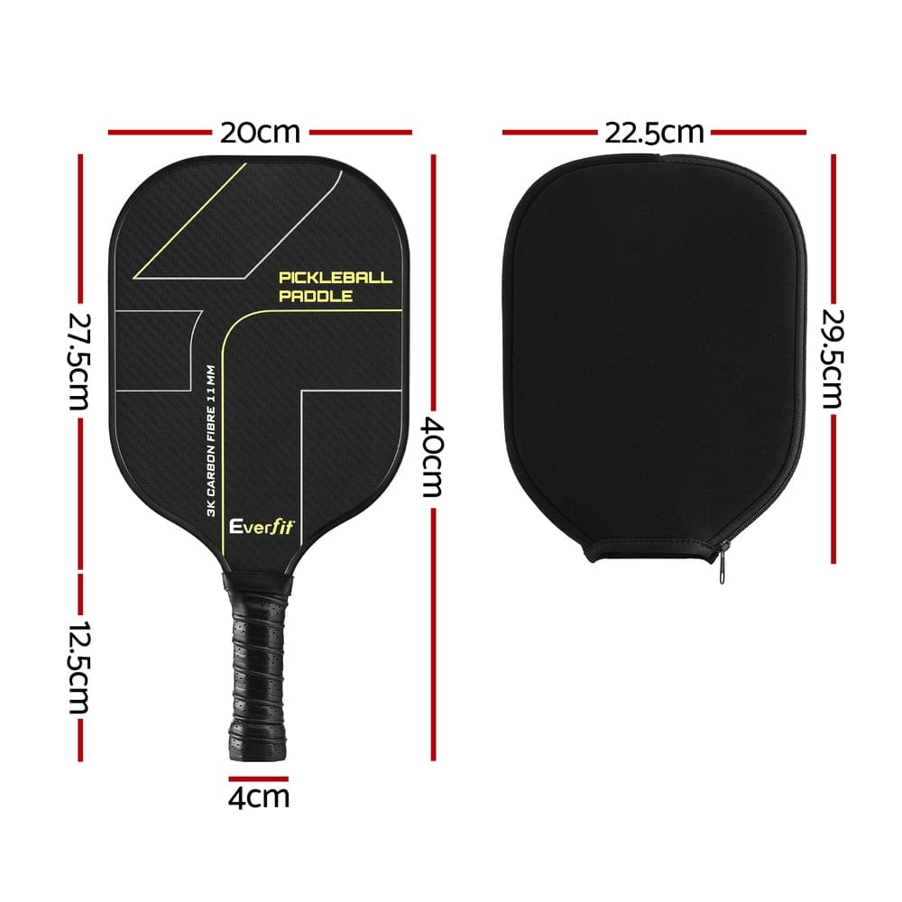 Everfit 2PCS Pickleball Paddles Set Outdoor Pickle Balls Rackets with Cover Bag Training - SportZone.co.nz