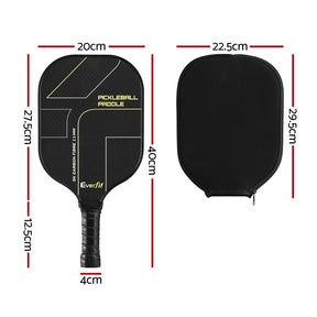 Everfit 2PCS Pickleball Paddles Set Outdoor Pickle Balls Rackets with Cover Bag Training - SportZone.co.nz