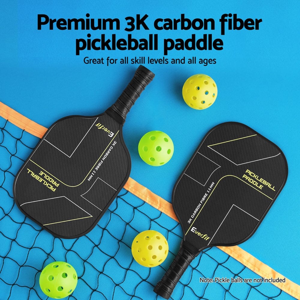 Everfit 2PCS Pickleball Paddles Set Outdoor Pickle Balls Rackets with Cover Bag Training - SportZone.co.nz