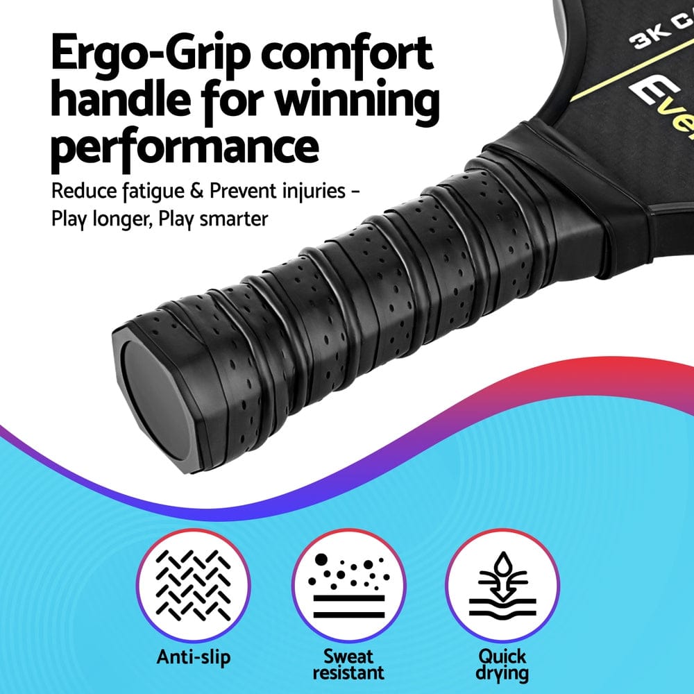 Everfit 2PCS Pickleball Paddles Set Outdoor Pickle Balls Rackets with Cover Bag Training - SportZone.co.nz
