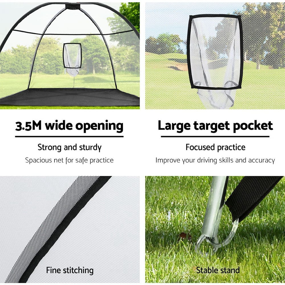 Everfit 3.5m Golf Practice Net with Driving Mat Training Aid Target Hitting - SportZone.co.nz