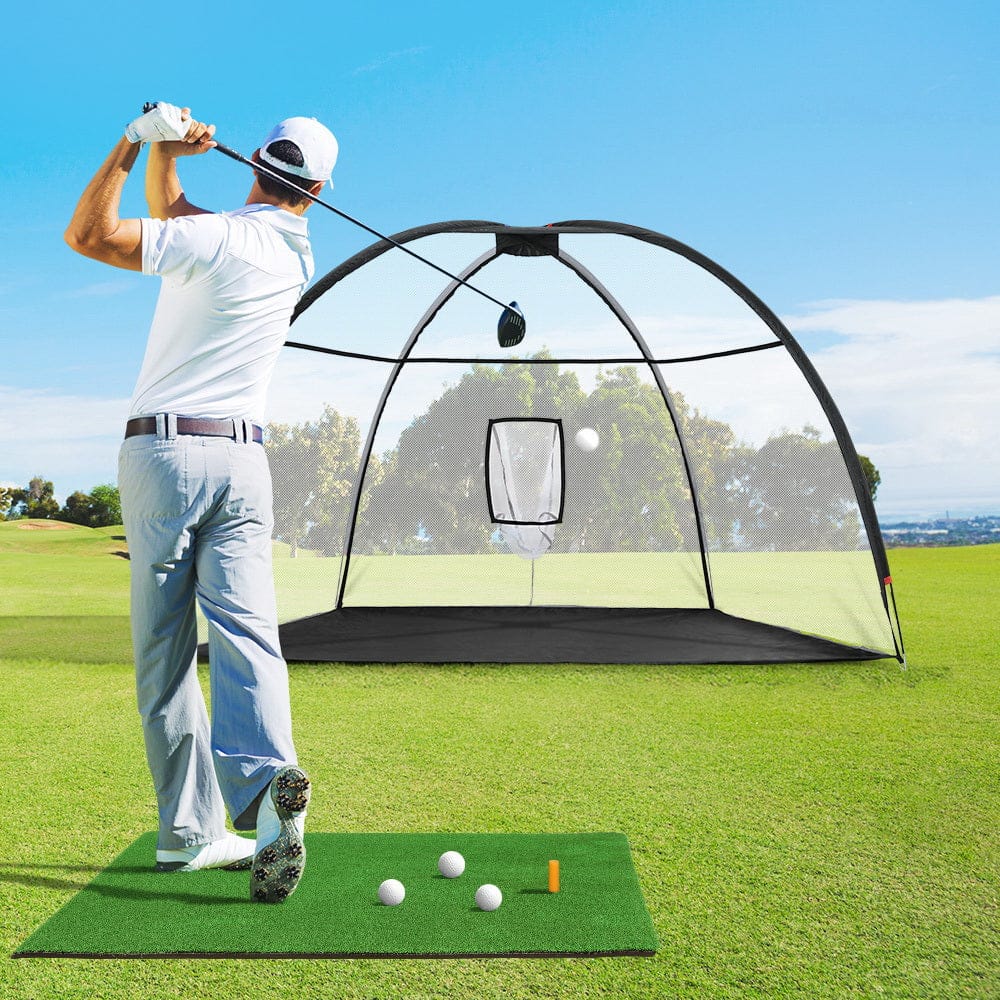Everfit 3.5m Golf Practice Net with Driving Mat Training Aid Target Hitting - SportZone.co.nz